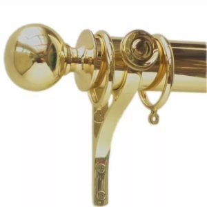 Brass Pole Set (38mm Diameter), Strong Curtain Pole Set