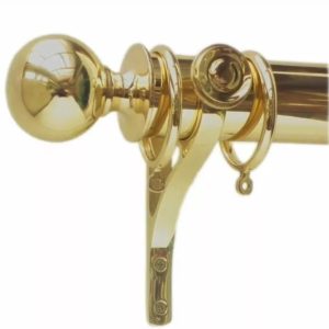 Brass Pole Set (32mm Diameter), Strong Curtain Pole Set