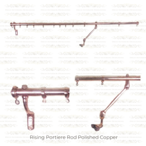 Solid Brass Rising Portiere Rod Polished Copper, Unique Portiere  Curtain Rods